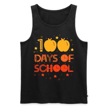 100 Days School Sayings Team Sweet Funny - Men's Premium Organic Tank Top - black - Front - Michal (187cm)