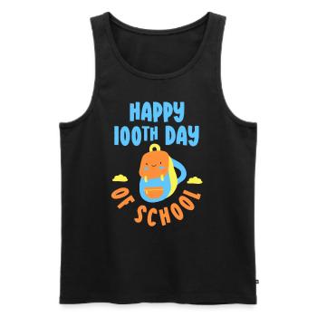 Happy 100 School Day Team 100 Days Sweet - Men's Premium Organic Tank Top - black - Front - Michal (187cm)