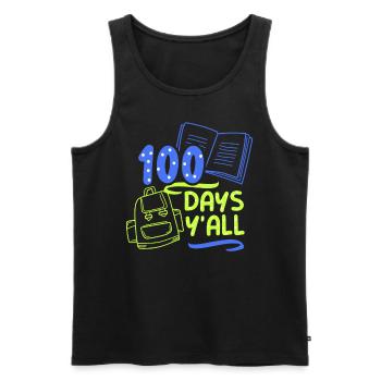 100 jours toute votre équipe dictons doux drôle - Débardeur bio Premium Homme - noir - Devant - Michal (187cm)