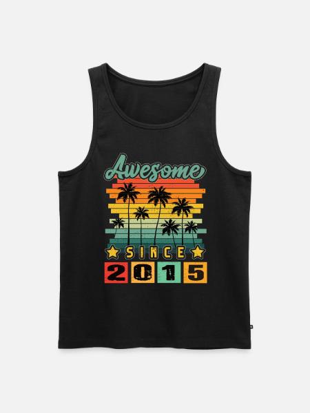 Awesome Since 2015 - Männer Premium Bio Tank Top - Schwarz