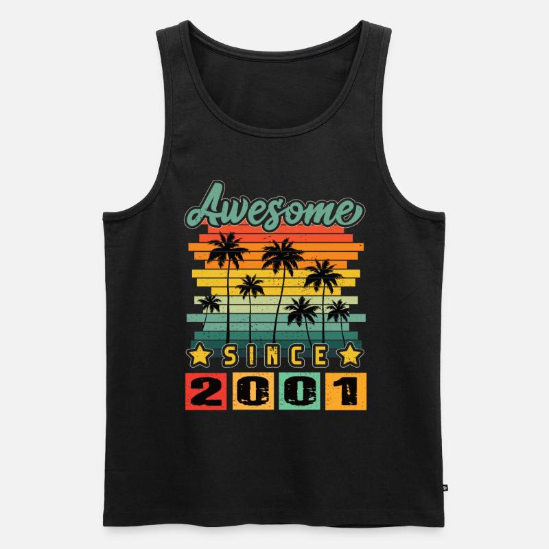 Awesome Since 2001 - Männer Premium Bio Tank Top - Schwarz