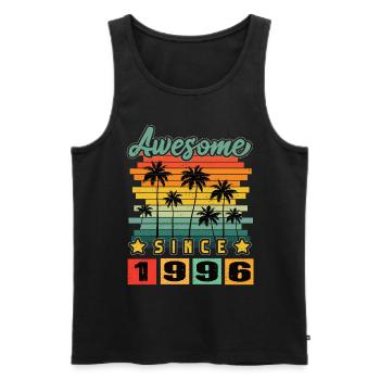 Awesome Since 1996 - Men's Premium Organic Tank Top - black - Front - AI Model Male 178 light (178cm)