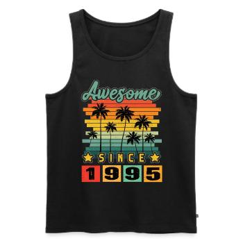 Awesome Since 1995 - Männer Premium Bio Tank Top - Schwarz - Vorne - AI Model Male 178 light (178cm)