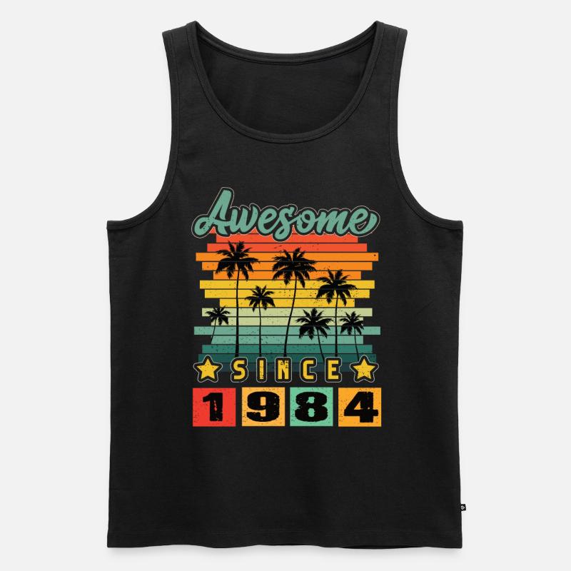 Awesome Since 1984 - Männer Premium Bio Tank Top - Schwarz