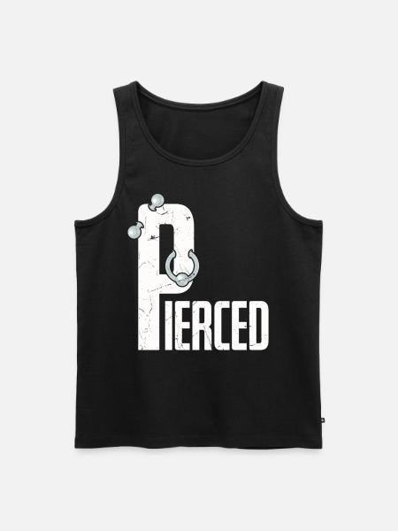 Pierced Piercing Piercings - Men's Premium Organic Tank Top - black