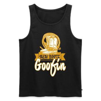 New Boots Goofin - Men's Premium Organic Tank Top - black - Front - Michal (187cm)