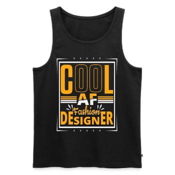 AF Fashion Designer - Men's Premium Organic Tank Top - black - Front - Michal (187cm)