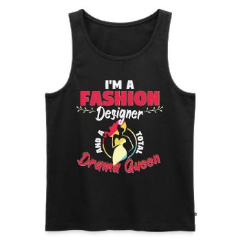 A Fashion Designer Drama Queen - Men's Premium Organic Tank Top - black - Front - Michal (187cm)
