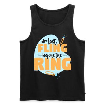 Fling Before The Ring Engagement - Men's Premium Organic Tank Top - black - Front - Michal (187cm)