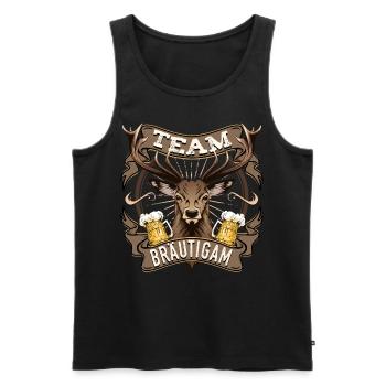 JGA T-Shirt Männer Poltern Junggesellenabschied - Männer Premium Bio Tank Top - Schwarz - Vorne - Michal (187cm)