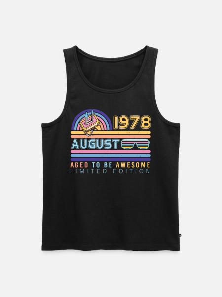 Baujahr 1978 Im August - Männer Premium Bio Tank Top - Schwarz