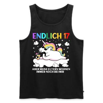 Endlich 17 Meine Eltern Wohnen Immer Noch Bei Mir - Männer Premium Bio Tank Top - Schwarz - Vorne - Michal (187cm)