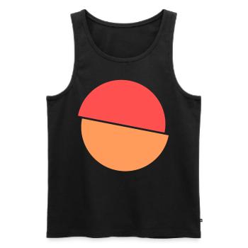 Geteilter Kringel Rotes Und Oranges Design - Männer Premium Bio Tank Top - Schwarz - Vorne - AI Model Male 178 light (178cm)