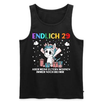 Endlich 29 Meine Eltern Wohnen Immer Noch Bei Mir - Männer Premium Bio Tank Top - Schwarz - Vorne - Michal (187cm)