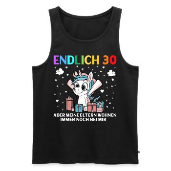 Endlich 30 Meine Eltern Wohnen Immer Noch Bei Mir - Männer Premium Bio Tank Top - Schwarz - Vorne - Michal (187cm)