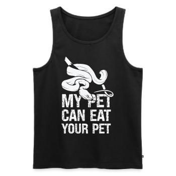 Serpent Serpent Mon animal de compagnie peut manger votre - Débardeur bio Premium Homme - noir - Devant - Michal (187cm)