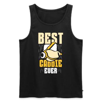 Bester Caddie Aller Zeiten Golfen Golfer Golf - Männer Premium Bio Tank Top - Schwarz - Vorne - AI Model Male 178 light (178cm)