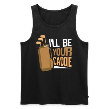 I will be your caddie Golf Golf golfer - Men's Premium Organic Tank Top - black - Front - AI Model Male 178 light (178cm)