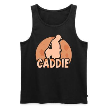 Caddie Beruf Golf Golfer Golfen - Männer Premium Bio Tank Top - Schwarz - Vorne - AI Model Male 178 light (178cm)