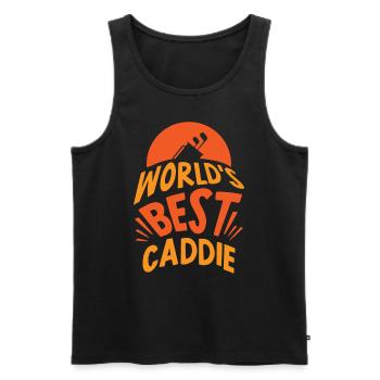 The best caddie in the world Golfer Golf golf - Men's Premium Organic Tank Top - black - Front - AI Model Male 178 light (178cm)