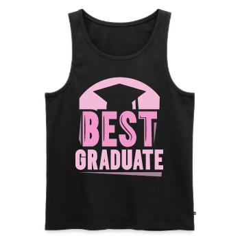 Best Graduate Girl Graduate Graduate - Men's Premium Organic Tank Top - black - Front - AI Model Male 178 light (178cm)