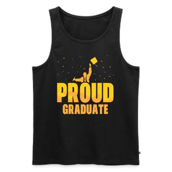 Proud Graduate Graduation Party Graduate - Men's Premium Organic Tank Top - black - Front - AI Model Male 178 light (178cm)