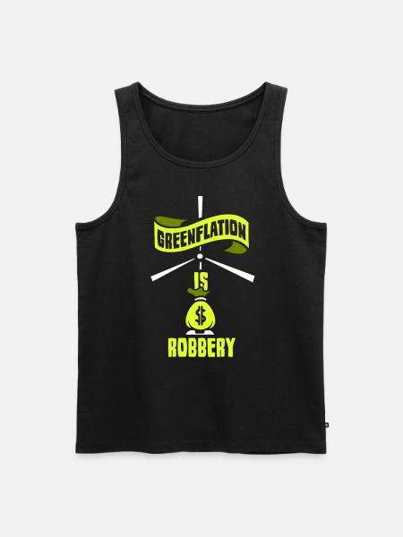 Greenflation is robbed Green Inflation Energy - Men's Premium Organic Tank Top - black