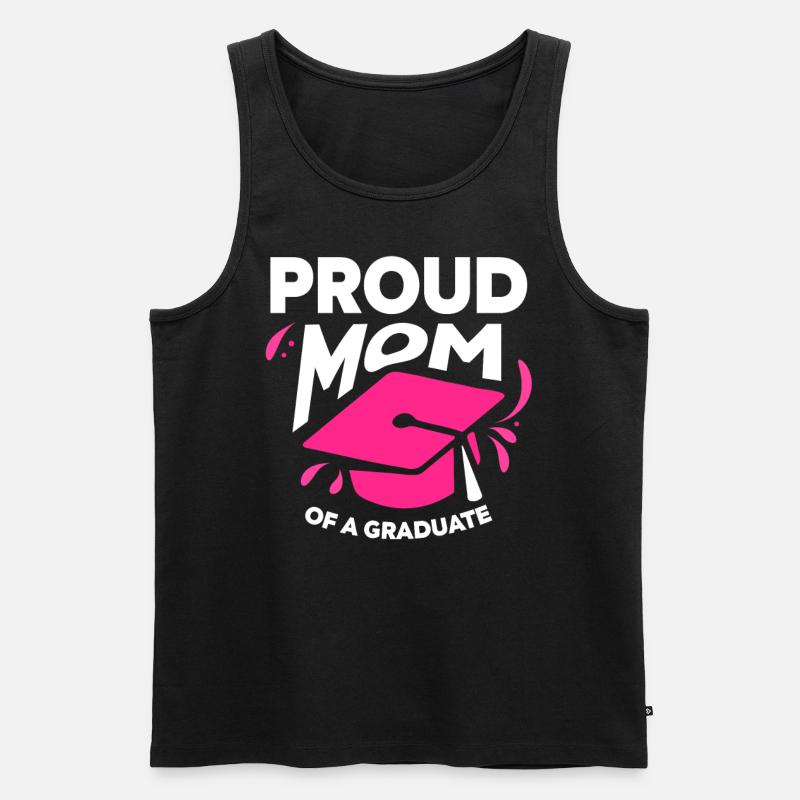 Stolze Mutter Einer Absolventin Absolvent - Männer Premium Bio Tank Top - Schwarz