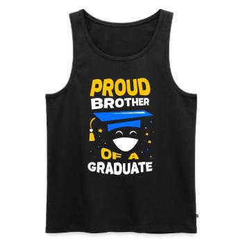 Stolzer Bruder Eines Absolventen Absolvent - Männer Premium Bio Tank Top - Schwarz - Vorne - AI Model Male 178 light (178cm)