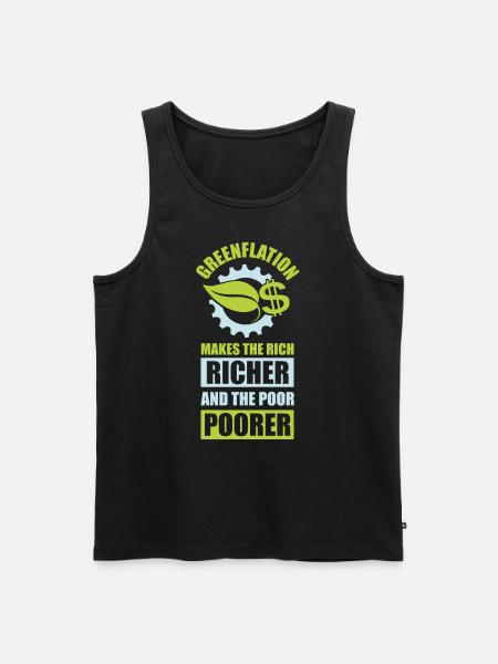Greenflation Green Energy Prices Inflation - Men's Premium Organic Tank Top - black