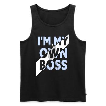 Ich Bin Mein Eigener Chef Unternehmer CEO Gründer - Männer Premium Bio Tank Top - Schwarz - Vorne - Michal (187cm)