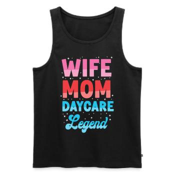 Fournisseur de services de garde d’enfants Enseignant - Débardeur bio Premium Homme - noir - Devant - Michal (187cm)