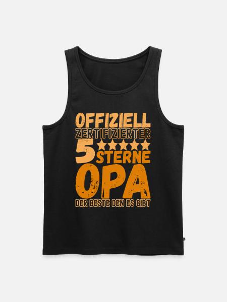 Opa Großvater - Männer Premium Bio Tank Top - Schwarz
