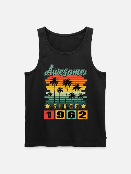 Awesome Since 1962 - Men's Premium Organic Tank Top - black