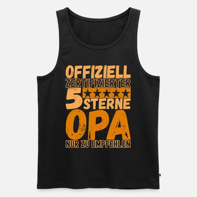 Opa Großvater - Männer Premium Bio Tank Top - Schwarz