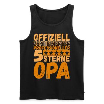 Opa Großvater - Männer Premium Bio Tank Top - Schwarz - Vorne - Michal (187cm)