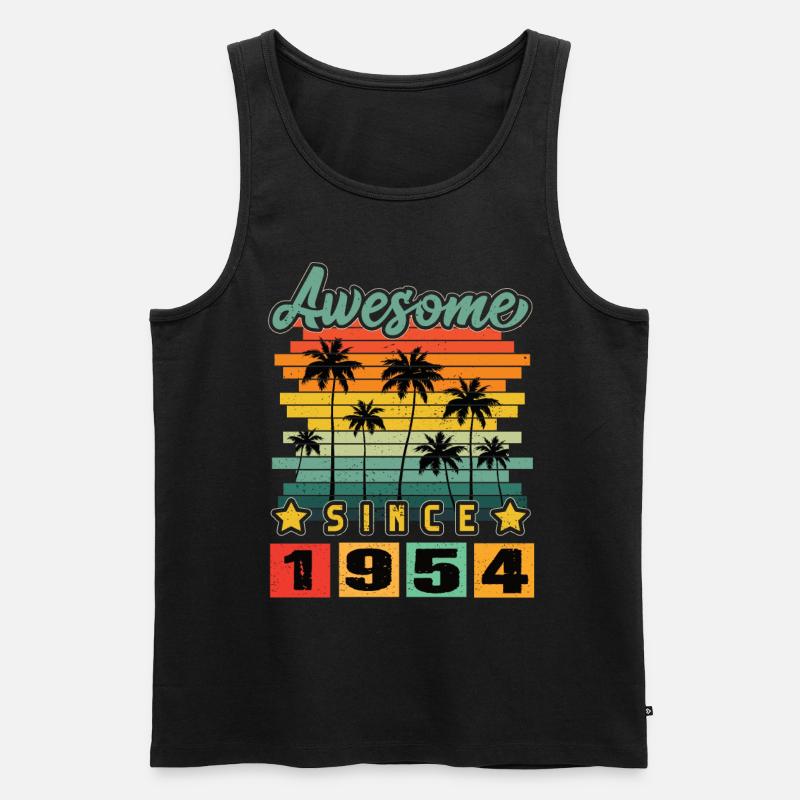 Awesome Since 1954 - Männer Premium Bio Tank Top - Schwarz