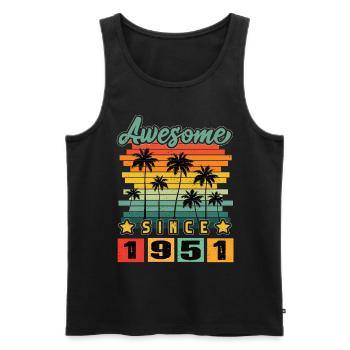Awesome Since 1951 - Men's Premium Organic Tank Top - black - Front - AI Model Male 178 light (178cm)
