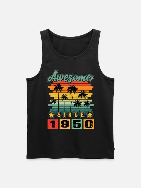 Awesome Since 1950 - Men's Premium Organic Tank Top - black