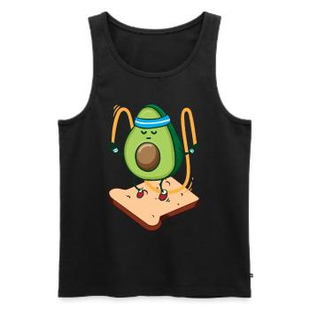 Avocado Toast - Männer Premium Bio Tank Top - Schwarz - Vorne - Michal (187cm)