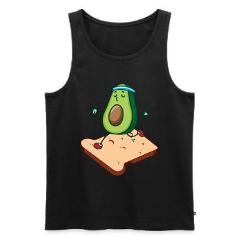 Avocado Toast - Männer Premium Bio Tank Top - Schwarz - Vorne - Michal (187cm)