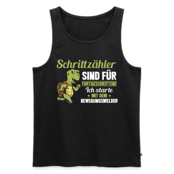 Schrittzähler sind für Fortgeschrittene Lustige - Männer Premium Bio Tank Top - Schwarz - Vorne - AI Model Male 178 light (178cm)