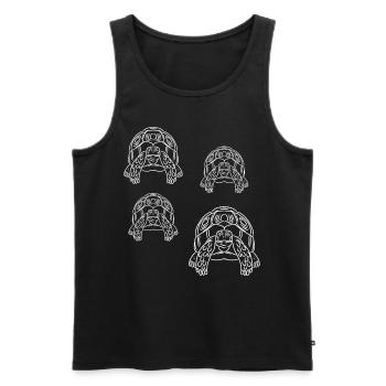 Turtles Turtles Cute turtles - Men's Premium Organic Tank Top - black - Front - AI Model Male 178 light (178cm)