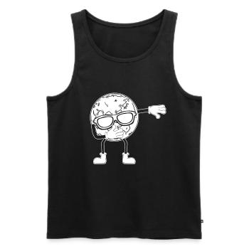 Dabbing Planet Drôle Jour de la Terre Dab Danse Jour de la Terre - Débardeur bio Premium Homme - noir - Devant - Michal (187cm)