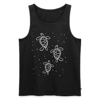 Cute turtle swim cute - Men's Premium Organic Tank Top - black - Front - AI Model Male 178 light (178cm)