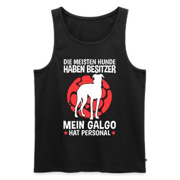 Mein Galgo Espanol hat Personal Spanien Windhund - Männer Premium Bio Tank Top - Schwarz - Vorne - Michal (187cm)