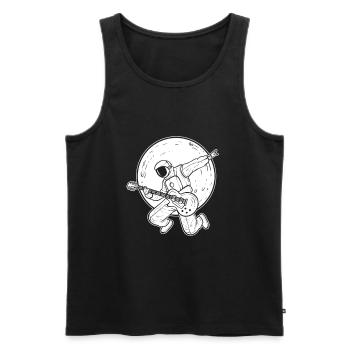 Guitar Astronaut Guitar Player - Männer Premium Bio Tank Top - Schwarz - Vorne - AI Model Male 178 light (178cm)