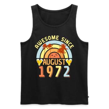 50. Jahrestag August 1972 - Männer Premium Bio Tank Top - Schwarz - Vorne - Michal (187cm)