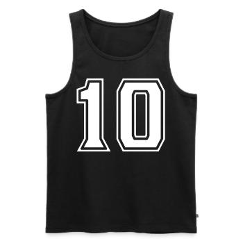 Blanc 10 - Débardeur bio Premium Homme - noir - Devant - Michal (187cm)