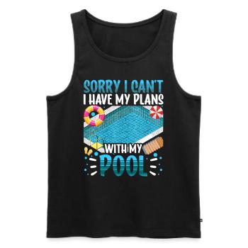 I Have Plans With My Pool Team Hobby Sorry - Men's Premium Organic Tank Top - black - Front - Michal (187cm)